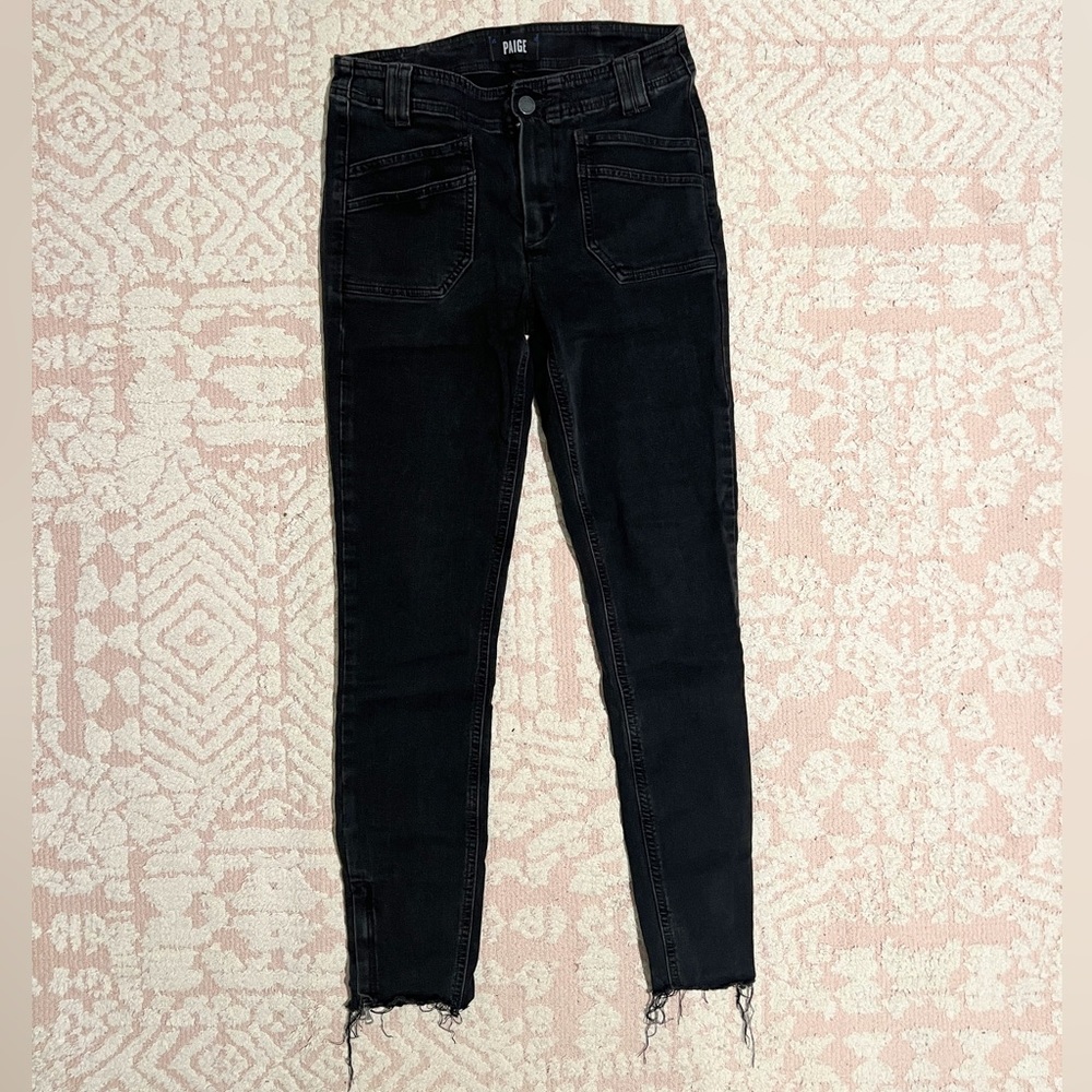 PAIGE Horton Ankle Black Jeans